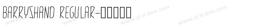 BarrysHand Regular字体转换
